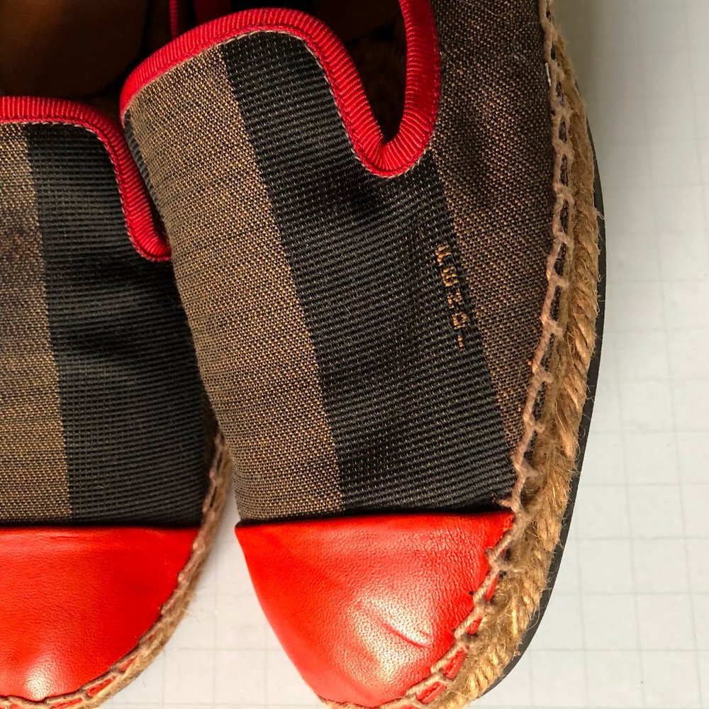 FENDI Pequin Stripe Espadrilles, 39 - Picture 6 of 11